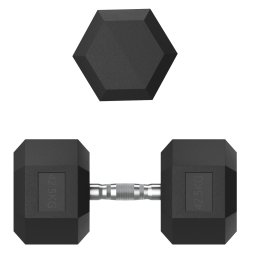 Гантель гексагональная UNIX Fit обрезиненная 42,5 кг, 2 шт.