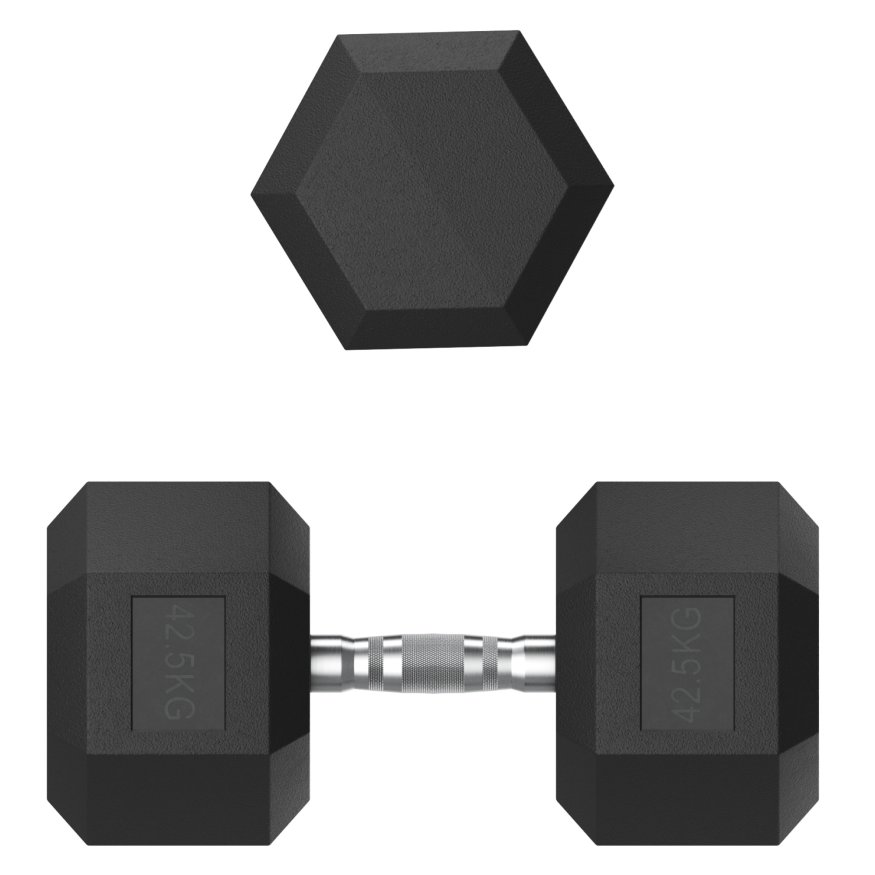 Гантель гексагональная UNIX Fit обрезиненная 42,5 кг, 2 шт.