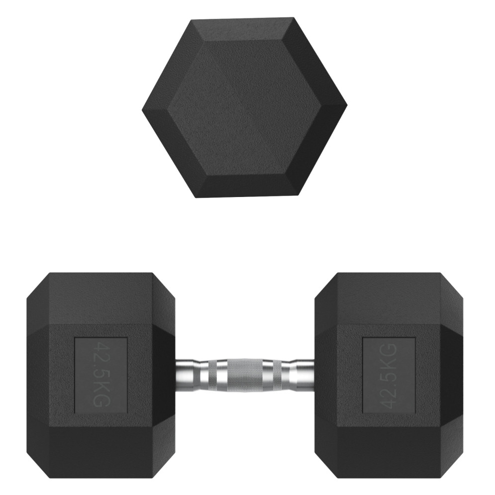 Гантель гексагональная UNIX Fit обрезиненная 42,5 кг, 2 шт.