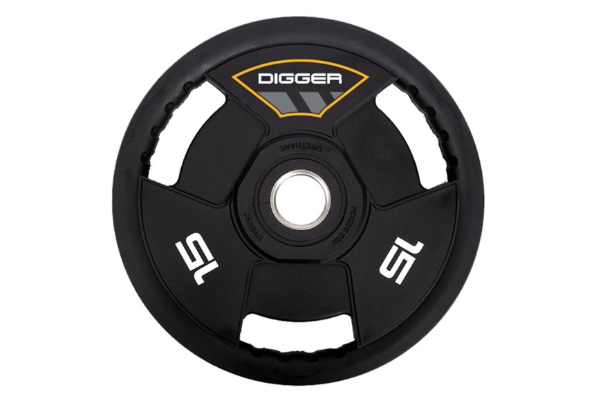 Диск олимпийский полиуретановый 3-х хватовый 15кг Hasttings Digger HD51C3A-15