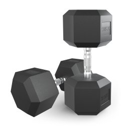 Гантель гексагональная UNIX Fit обрезиненная 37,5 кг, 2 шт.