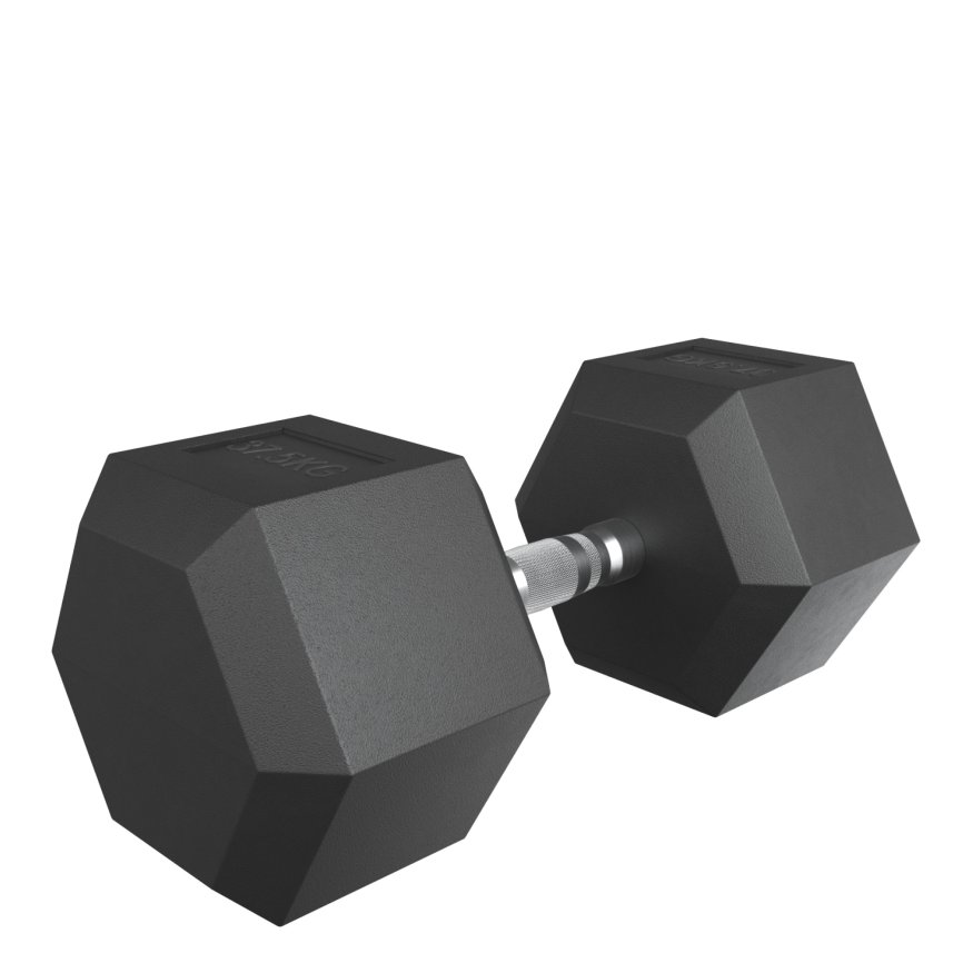 Гантель гексагональная UNIX Fit обрезиненная 37,5 кг, 2 шт.