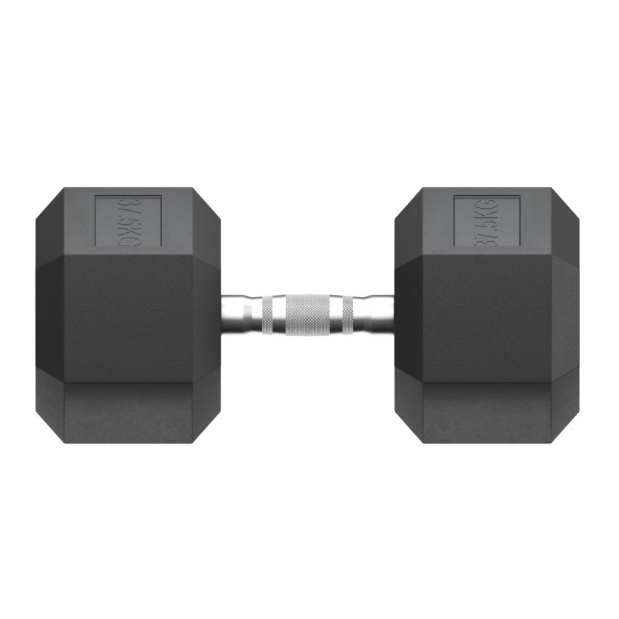 Гантель гексагональная UNIX Fit обрезиненная 37,5 кг, 2 шт.