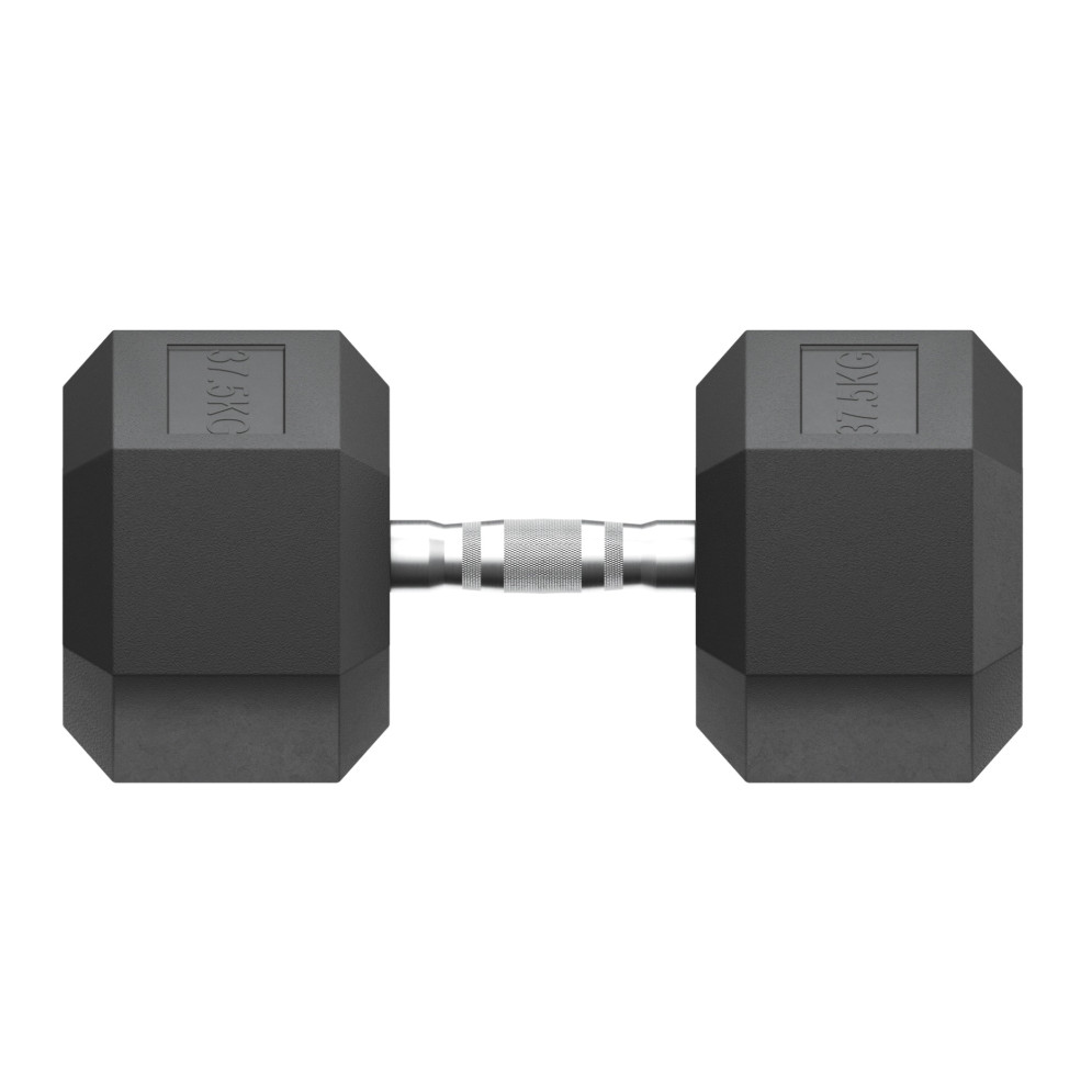 Гантель гексагональная UNIX Fit обрезиненная 37,5 кг, 2 шт.