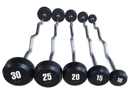 Aerofit AFBZ10-30 Набор изогнутых обрезиненных штанг