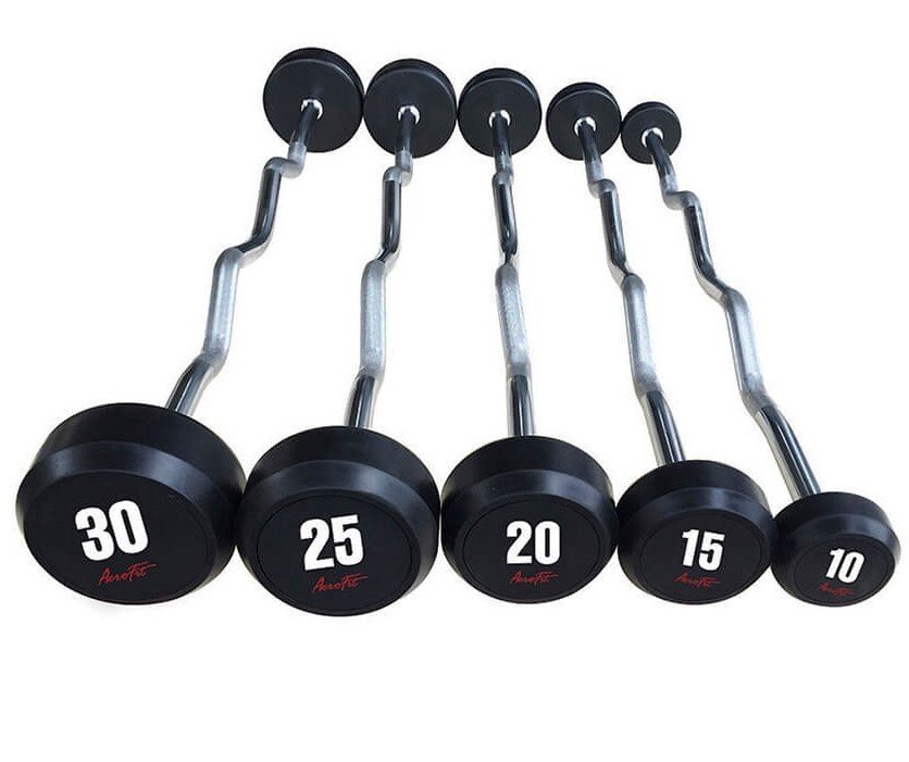Aerofit AFBZ10-30 Набор изогнутых обрезиненных штанг