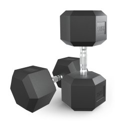 Гантель гексагональная UNIX Fit обрезиненная 35 кг, 2 шт.