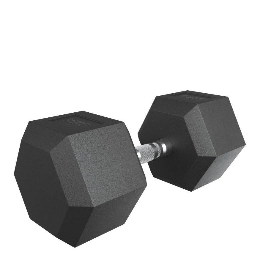 Гантель гексагональная UNIX Fit обрезиненная 35 кг, 2 шт.