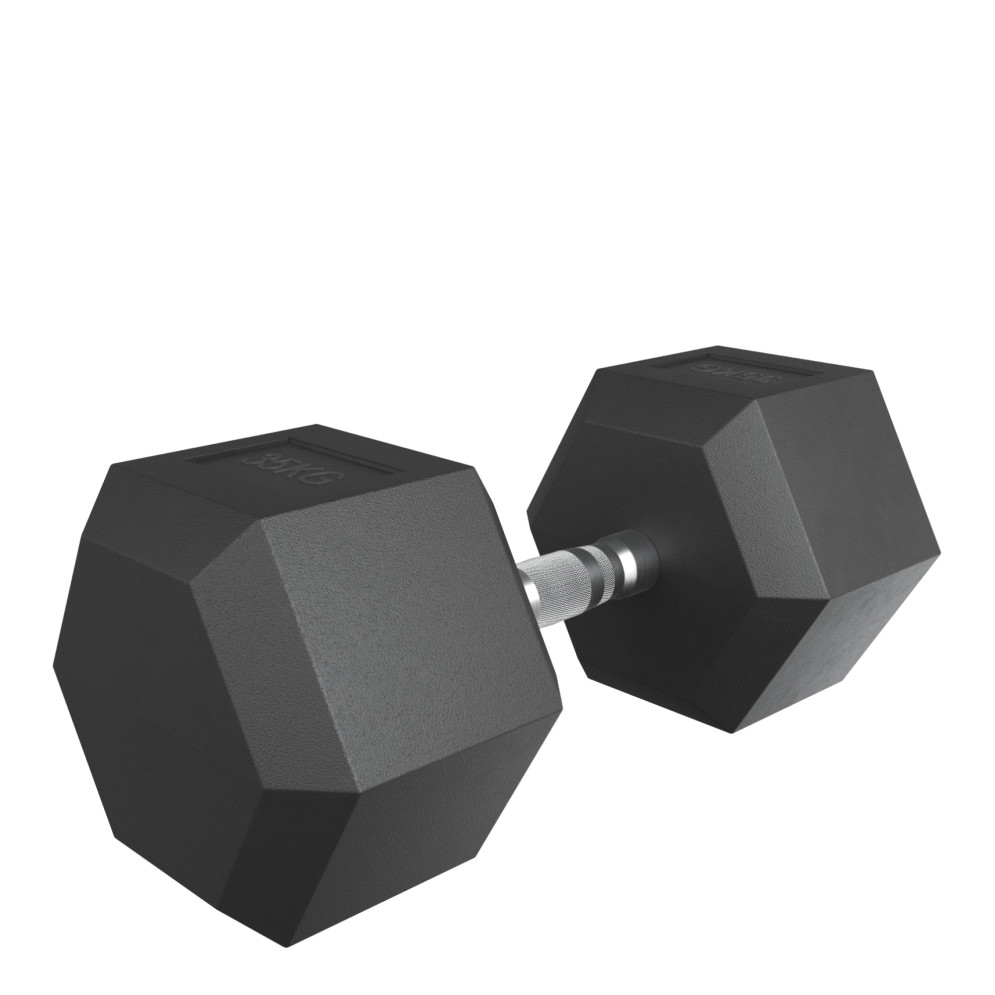 Гантель гексагональная UNIX Fit обрезиненная 35 кг, 2 шт.