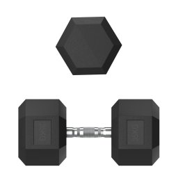 Гантель гексагональная UNIX Fit обрезиненная 35 кг, 2 шт.