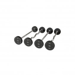 Набор штанг фиксированных изогнутых обрезиненных 10-30 кг Protrain OK3015