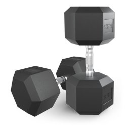 Гантель гексагональная UNIX Fit обрезиненная 32,5 кг, 2 шт.