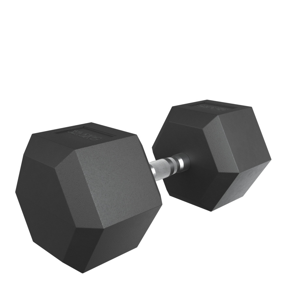 Гантель гексагональная UNIX Fit обрезиненная 32,5 кг, 2 шт.