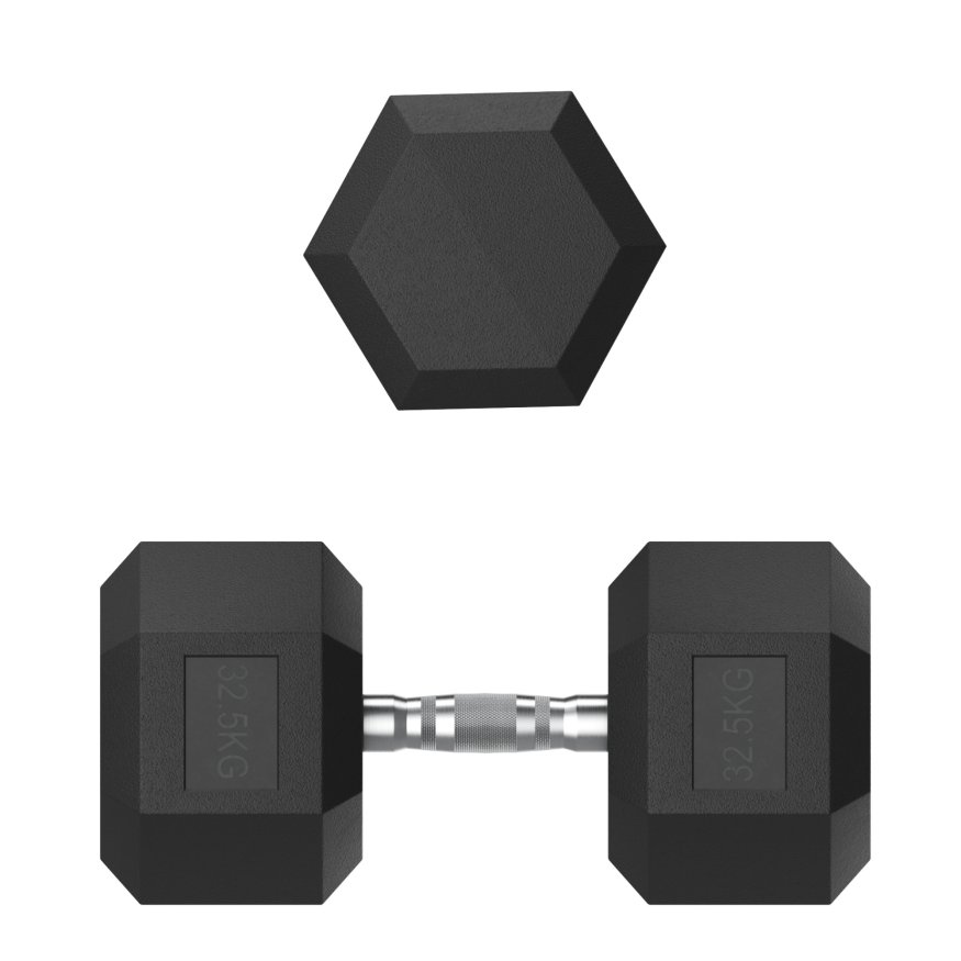 Гантель гексагональная UNIX Fit обрезиненная 32,5 кг, 2 шт.