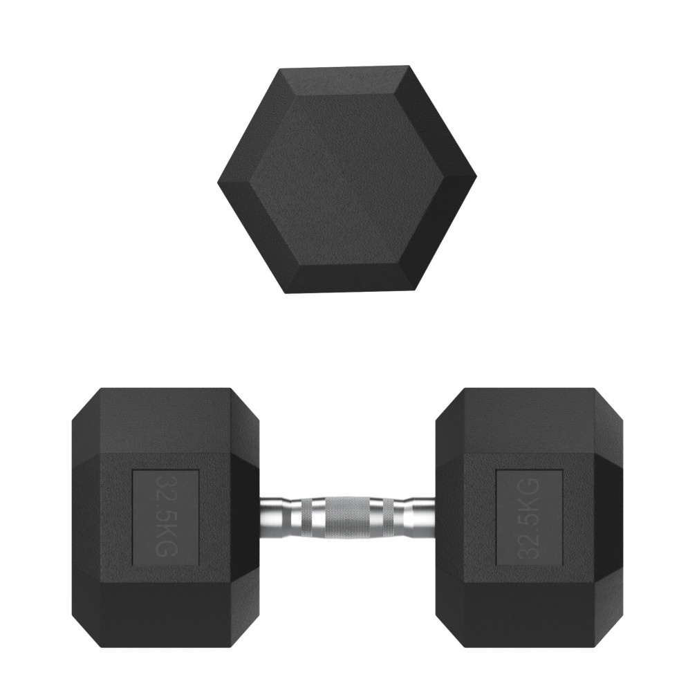 Гантель гексагональная UNIX Fit обрезиненная 32,5 кг, 2 шт.