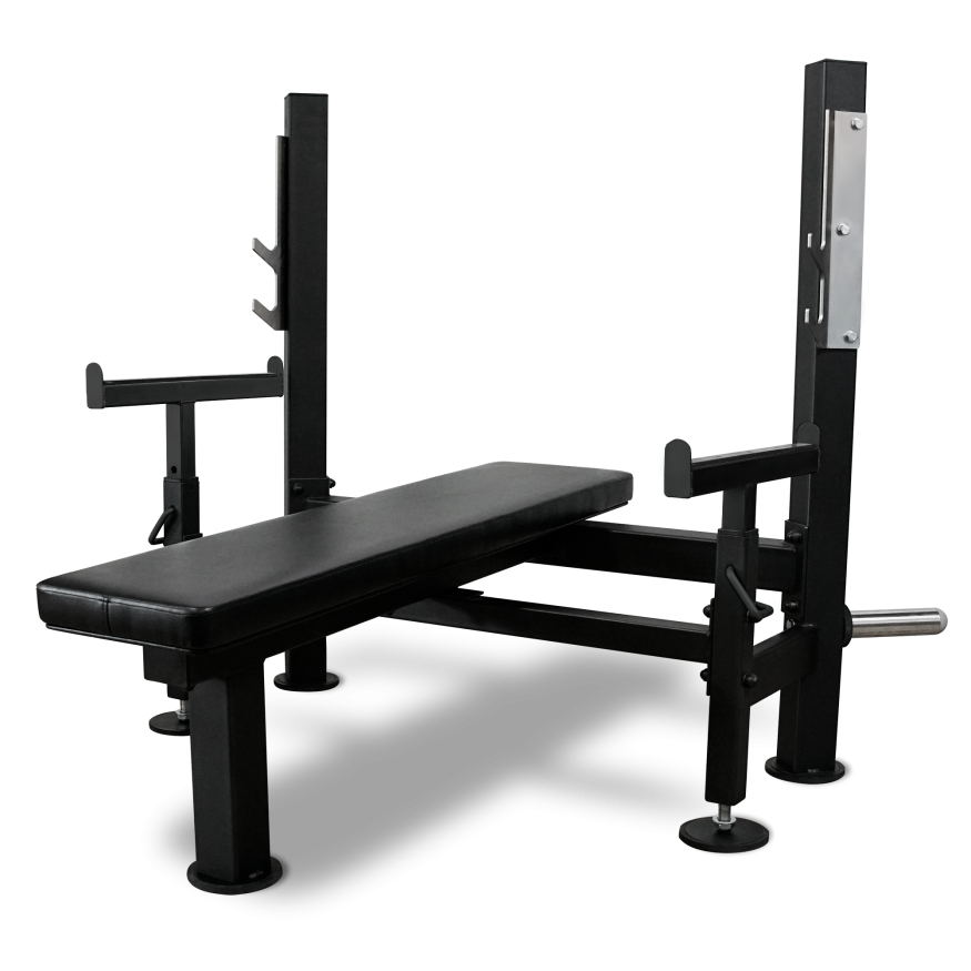 Скамья для жима лёжа со страховочными упорами BRONZE GYM PARTNER ML-902