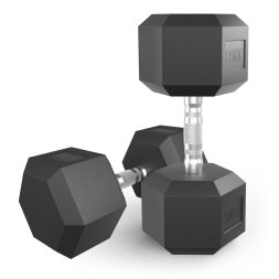 Гантель гексагональная UNIX Fit обрезиненная 30 кг, 2 шт.