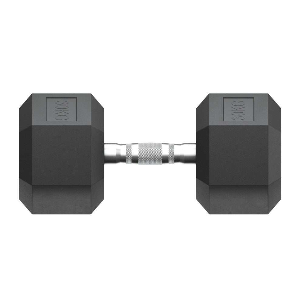 Гантель гексагональная UNIX Fit обрезиненная 30 кг, 2 шт.