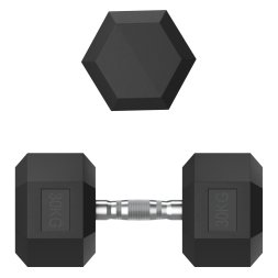 Гантель гексагональная UNIX Fit обрезиненная 30 кг, 2 шт.