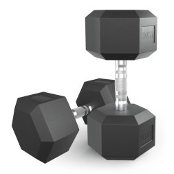 Гантель гексагональная UNIX Fit обрезиненная 27,5 кг, 2 шт.