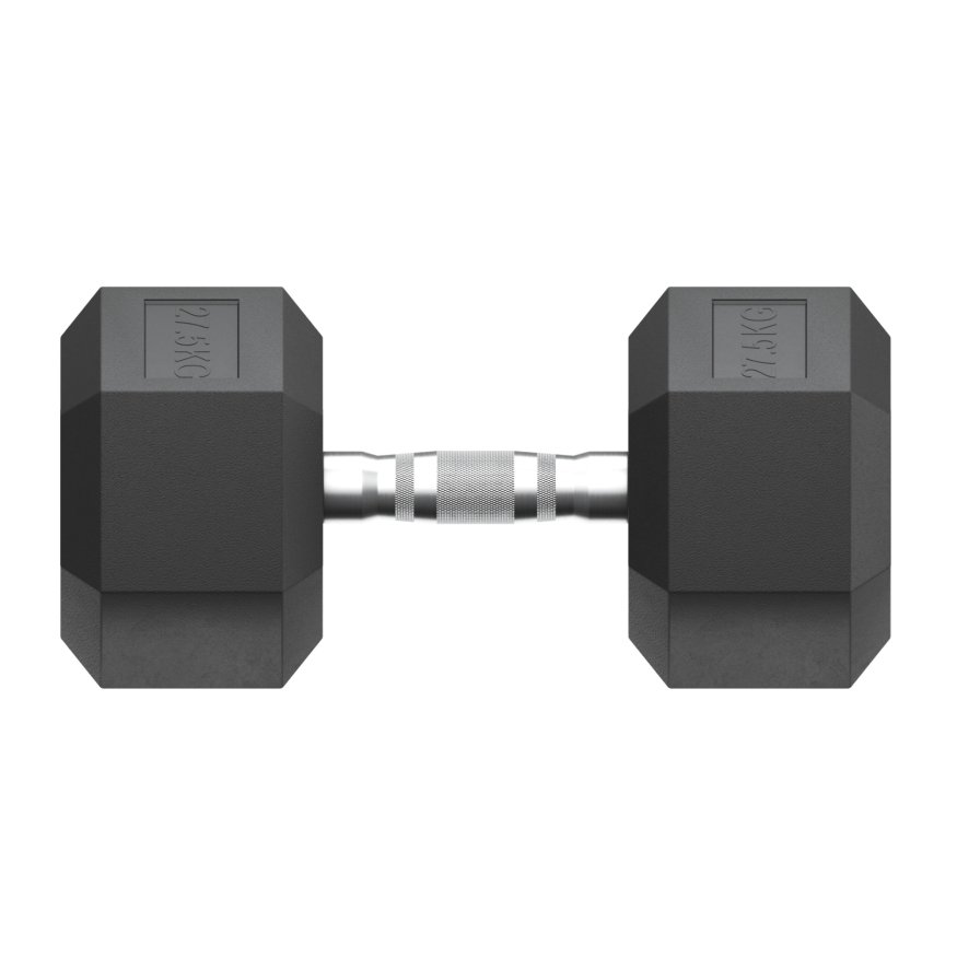 Гантель гексагональная UNIX Fit обрезиненная 27,5 кг, 2 шт.