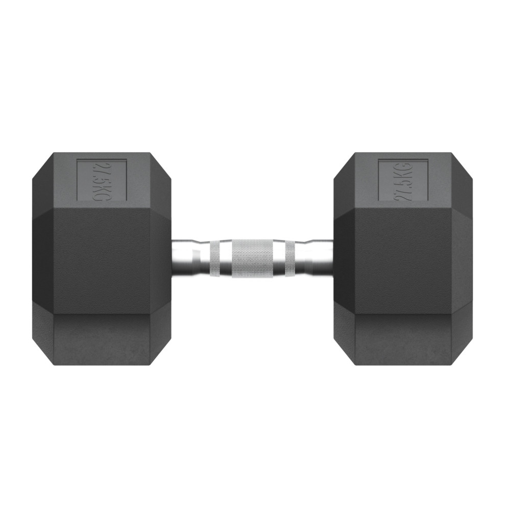 Гантель гексагональная UNIX Fit обрезиненная 27,5 кг, 2 шт.