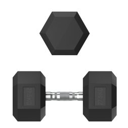 Гантель гексагональная UNIX Fit обрезиненная 27,5 кг, 2 шт.