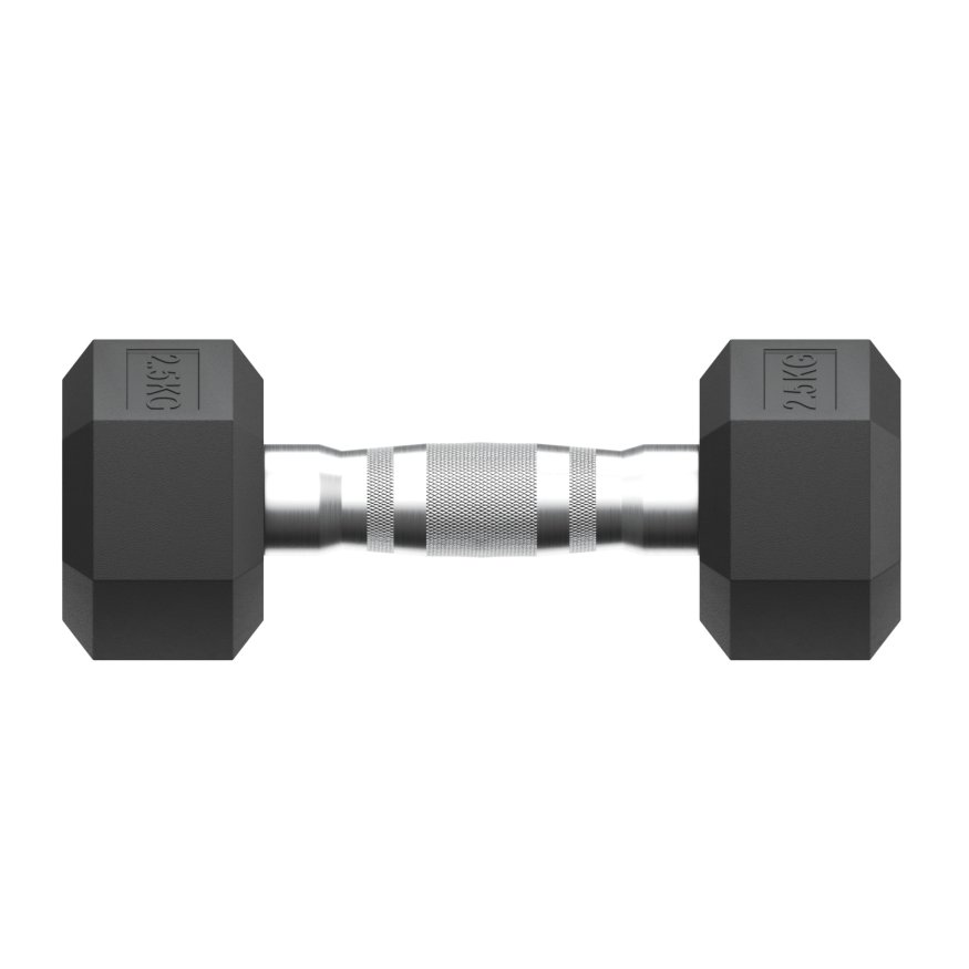 Гантель гексагональная UNIX Fit обрезиненная 2,5 кг, 2 шт.