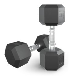 Гантель гексагональная UNIX Fit обрезиненная 10 кг, 2 шт.