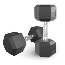 Гантель гексагональная UNIX Fit обрезиненная 12,5 кг, 2 шт.