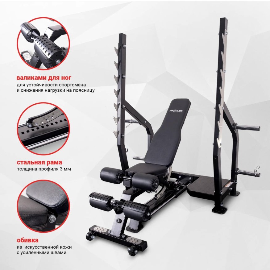 Скамья для жима регулируемая Protrain PR-PRORACK