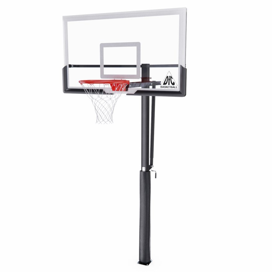 Усиленная баскетбольная стационарная стойка DFC ING 54&amp;quot; / закаленное стекло