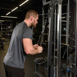 Гибкая тяга (канат) для трицепса с металлическими концами PROFI-FIT-RT-005