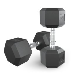 Гантель гексагональная UNIX Fit обрезиненная 15 кг, 2 шт.