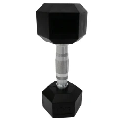 Набор гексагональных обрезиненных гантелей BRONZE GYM 2,5-25 кг - 10 пар, шаг 2,5 кг