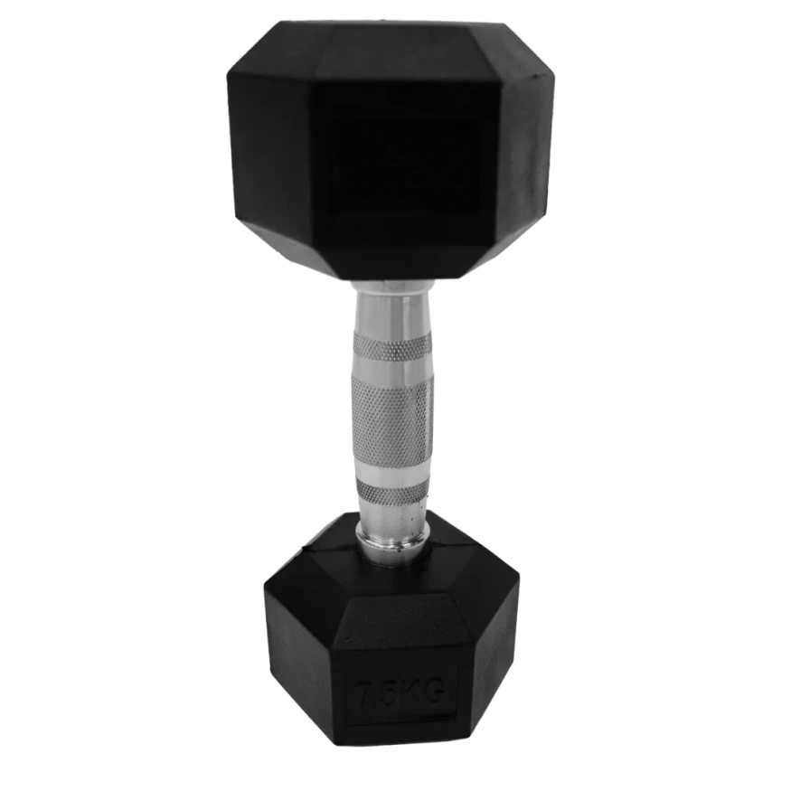 Набор гексагональных обрезиненных гантелей BRONZE GYM 2,5-25 кг - 10 пар, шаг 2,5 кг