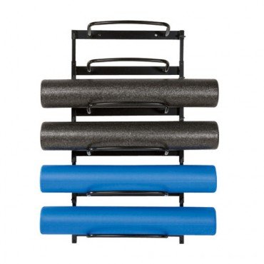 Настенный держатель роллов PERFORM BETTER Foam Roller Wall Rack серебряный