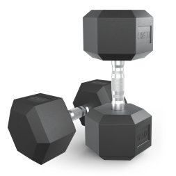 Гантель гексагональная UNIX Fit обрезиненная 17,5 кг, 2 шт.