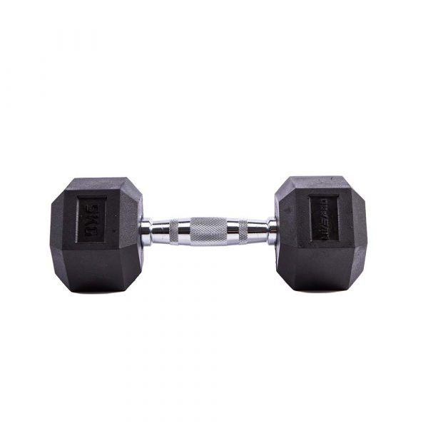 Гексагональные гантели LIVEPRO Hex Dumbbell 17,5 кг, пара, черный