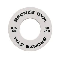 Диск калиброванный для пауэрлифтинга белый Bronze Gym 0,25 кг
