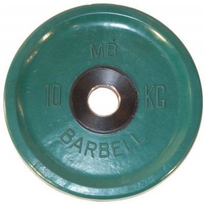 Блин обрезиненный зеленый MB 10 кг ф50 мм Евро - Классик