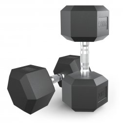 Гантель гексагональная UNIX Fit обрезиненная 20 кг, 2 шт.