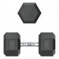 Гантель гексагональная UNIX Fit обрезиненная 20 кг, 2 шт.