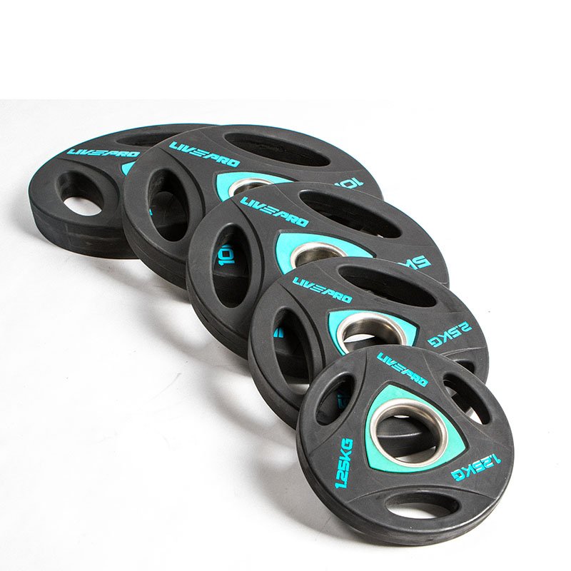 Олимпийский диск в уретане LIVEPRO Urethane Training 25 кг, черный/синий