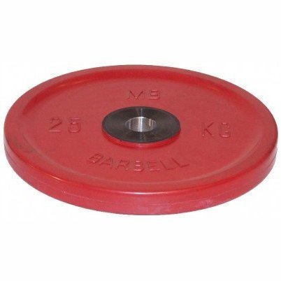 Блин обрезиненный красный MB 25 кг ф50 мм Евро - Классик