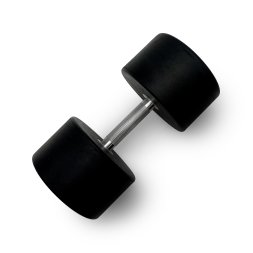 Гантель UNIX Fit PRO круглая обрезиненная 45 кг / шт.