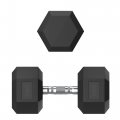 Гантель гексагональная UNIX Fit обрезиненная 25 кг, 2 шт.