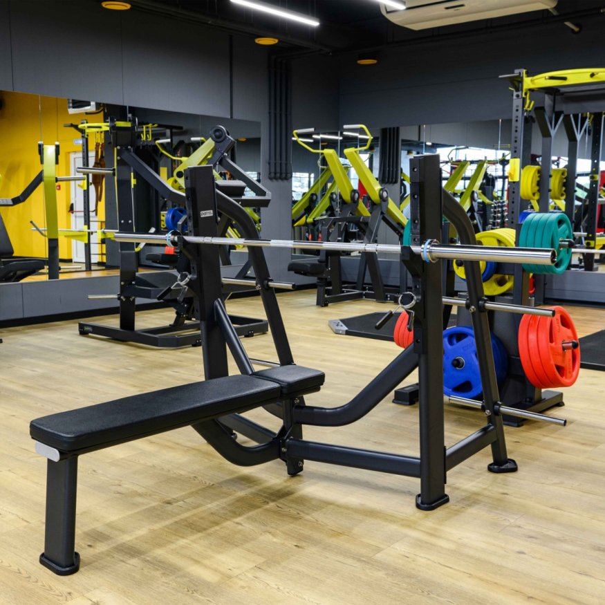 E7043 Скамья-стойка для жима штанги лежа