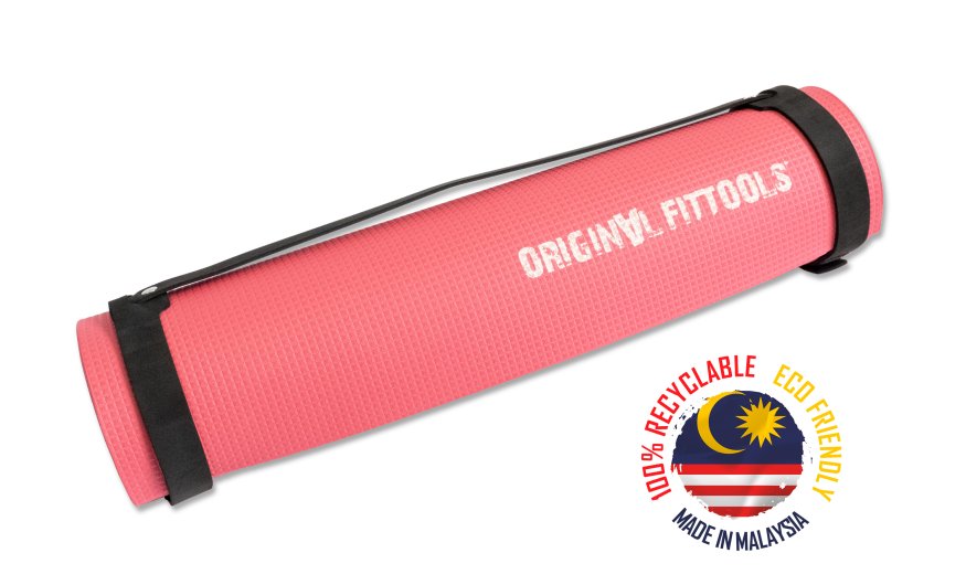 Мат для аэробики 6 мм розовый