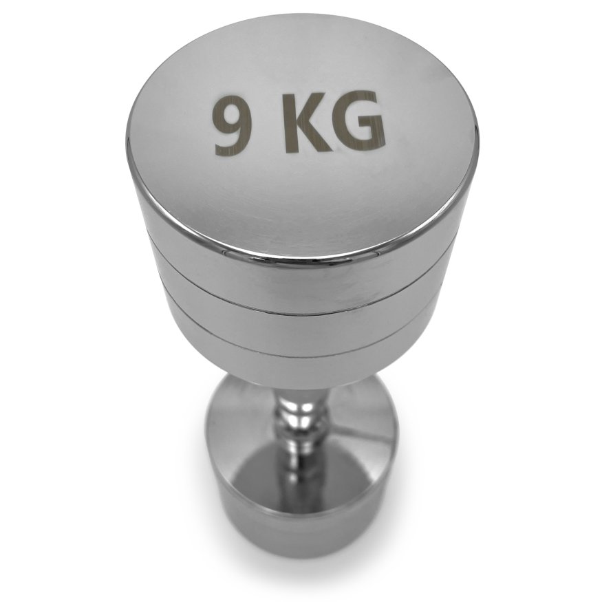 Гантель UNIX Fit PRO круглая хромированная 9 кг / шт.